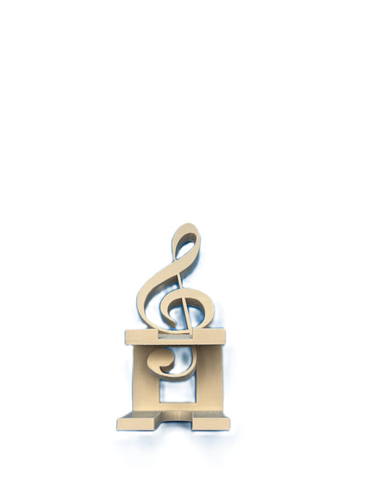 Treble Clef Phone Stand – Musical Desk Accessory for Music Lovers