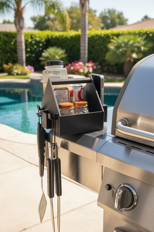 The Backyard Bundle | Grill Caddy & Condiment Caddy Set | Outdoor Entertaining Gift