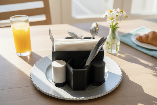 Flatware Caddy straight-on downward angle