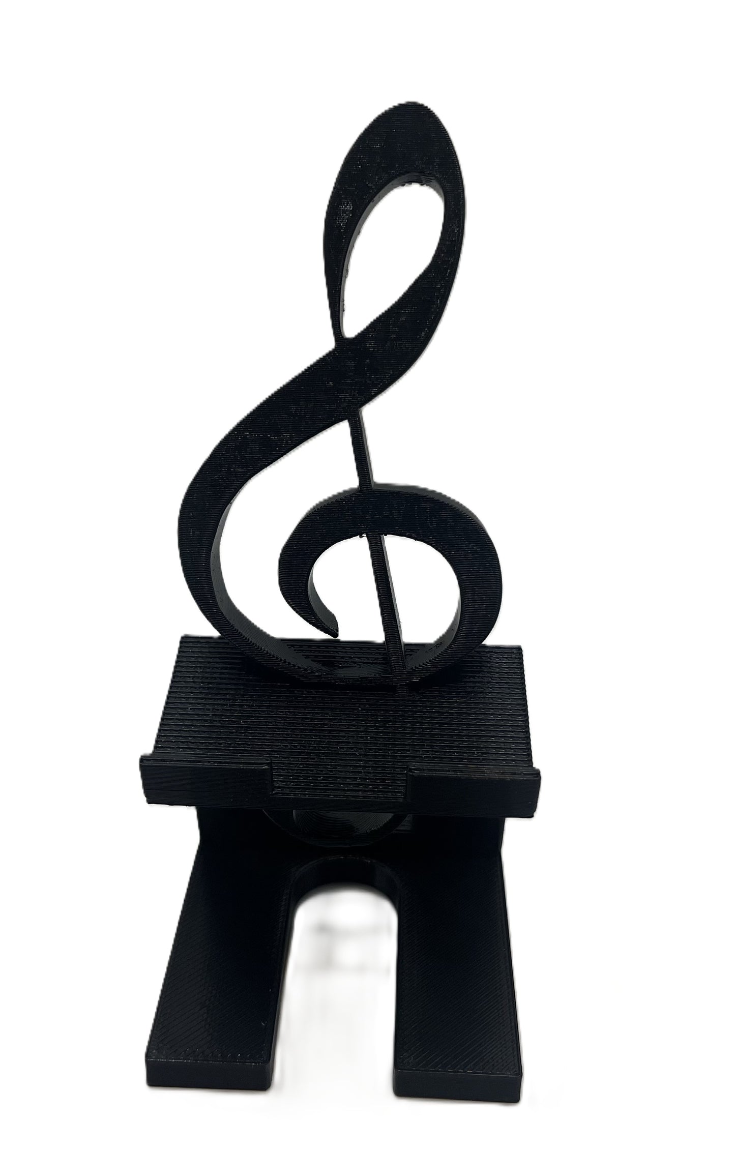 Treble Clef Phone Stand | Musical Desk Accessory | Gift for Music Lovers