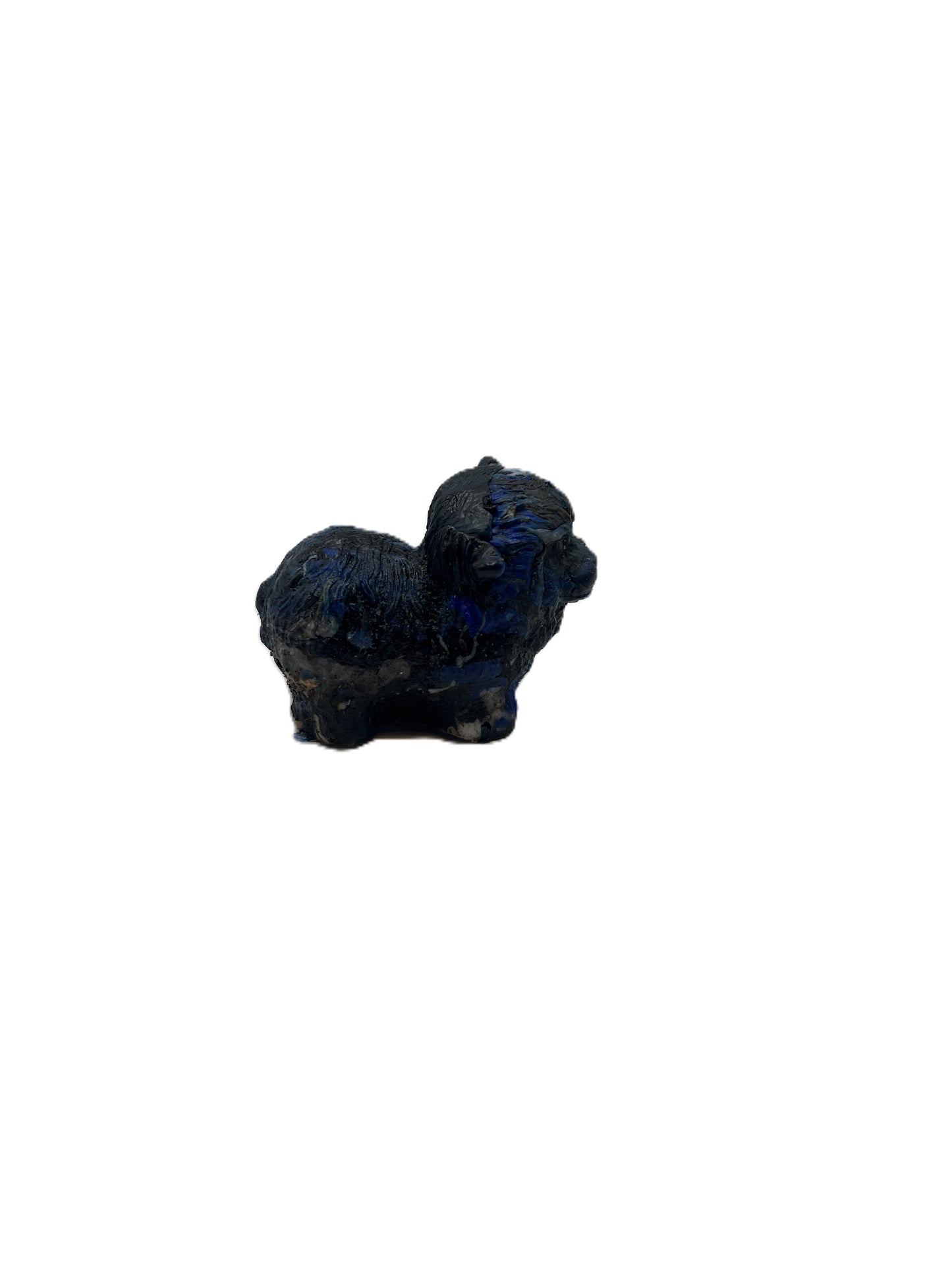 Highland Cow Desk Figurine – Multicolor Swirl No. 3 | Handmade Cute Desk Decor & Animal Gift