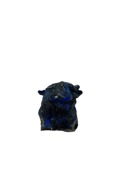 Highland Cow Desk Figurine – Multicolor Swirl No. 3 | Handmade Cute Desk Decor & Animal Gift