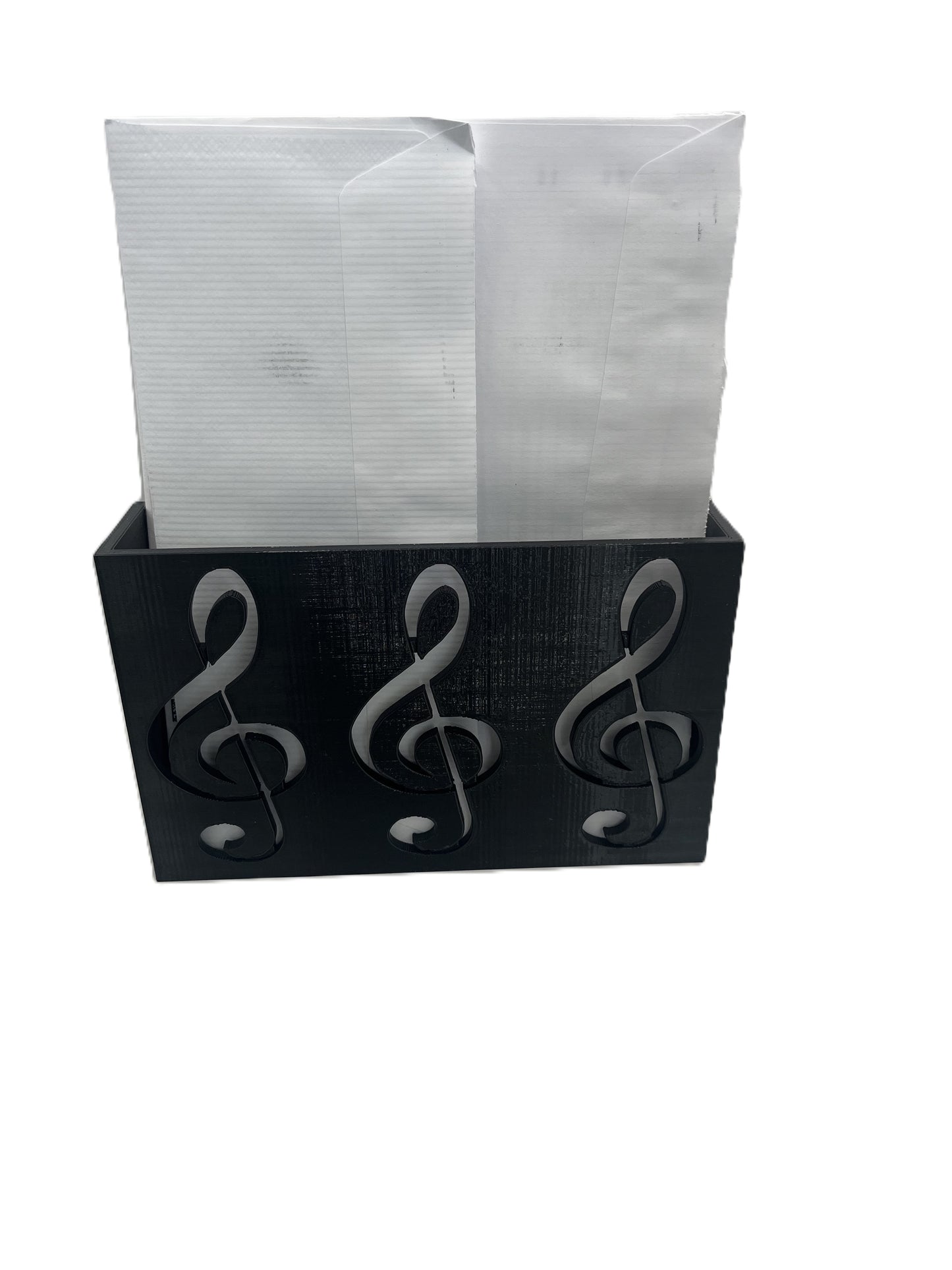 Treble Clef Letter Holder | Minimalist Music Desk Decor | Gift for Music Lovers