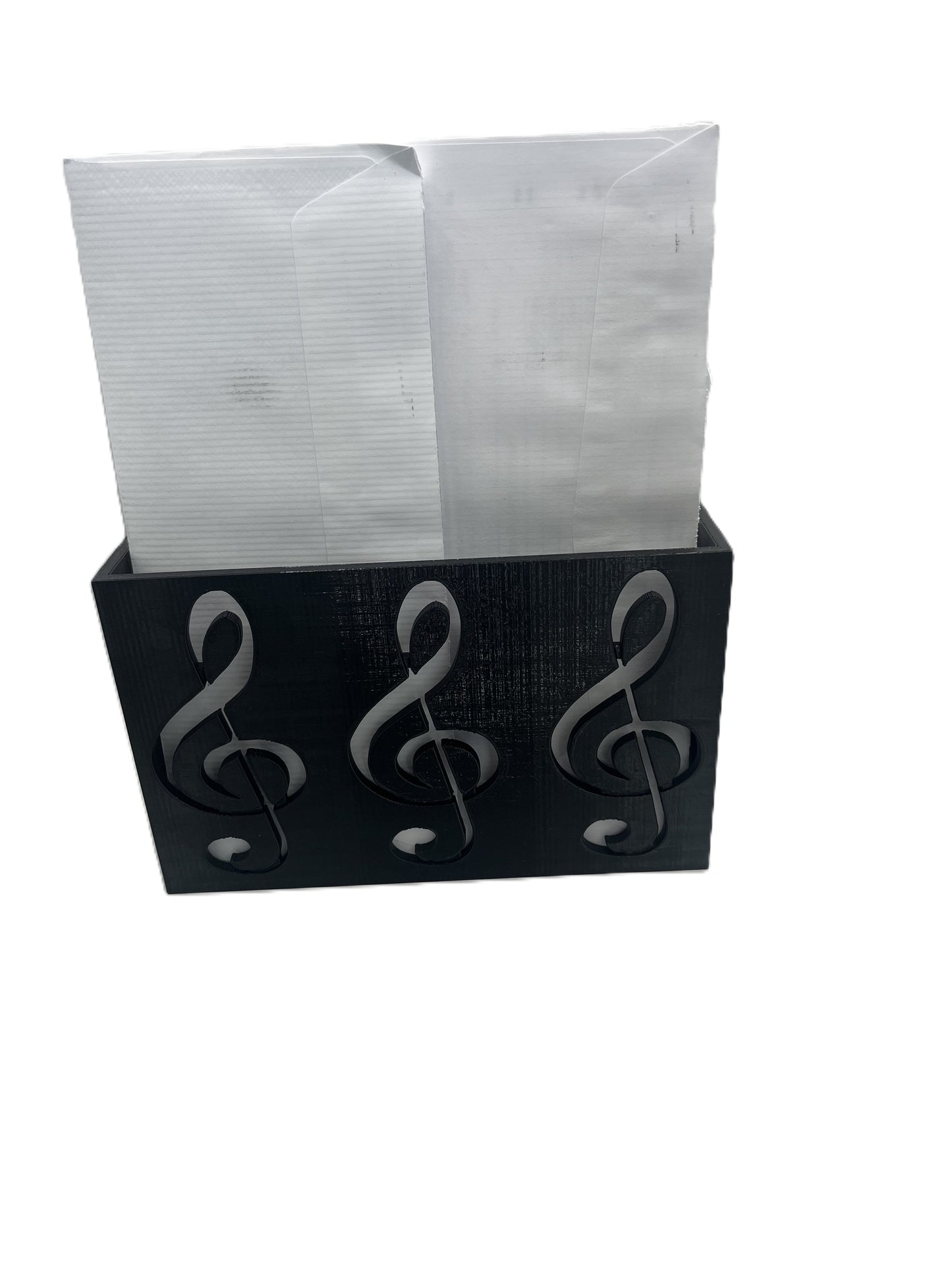 Treble Clef Letter Holder | Minimalist Music Desk Decor | Gift for Music Lovers
