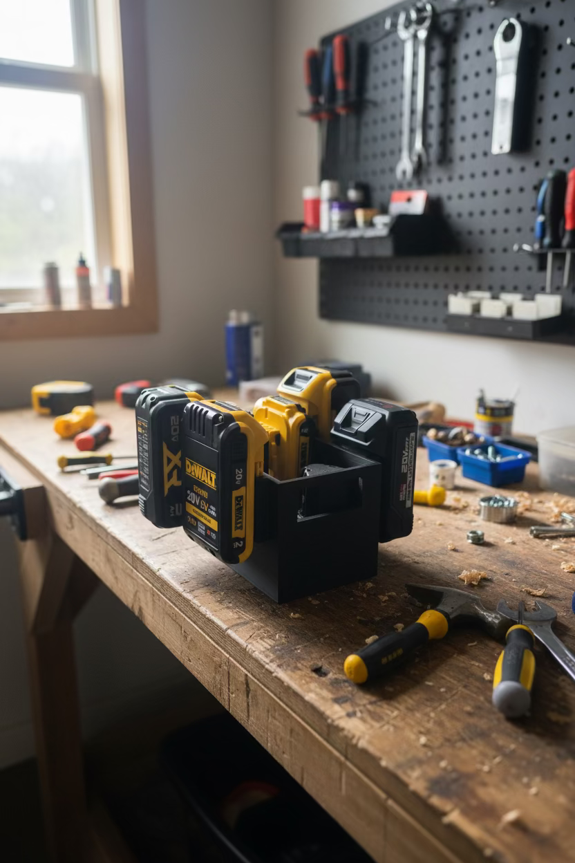 Tool Battery Carry Caddy | Portable Battery Organizer | 3D Printed