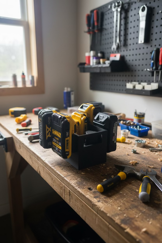 Tool Battery Carry Caddy | Portable Battery Organizer | 3D Printed
