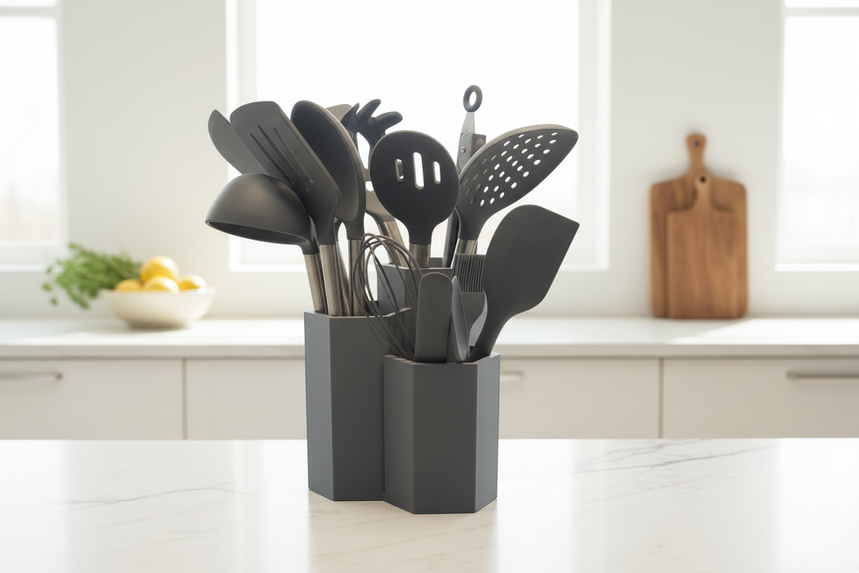Kitchen Utensil Caddy bright airy kitchen