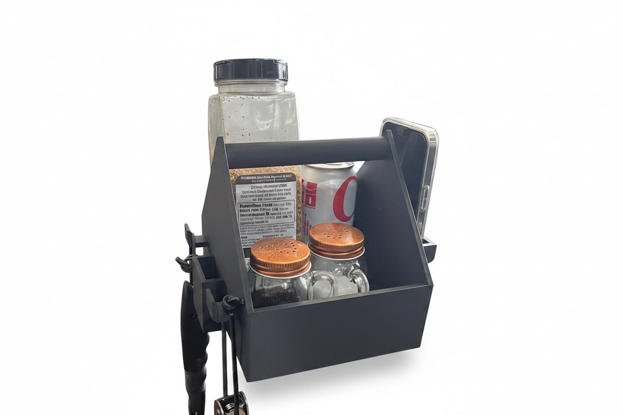 Grill Caddy | BBQ Tool & Spice Organizer | Outdoor Grilling Gift for Dad